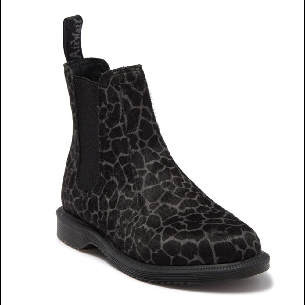 Dr MARTENS FLORA HAIR ON Black Grey Boot Size:7 - Picture 3 of 11